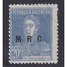 ARGENTINA SERVICIO OFICIAL GJ 610b ESTAMPILLA NUEVA MINT CON VARIEDAD M R C  SIN PUNTOS U$ 18,75